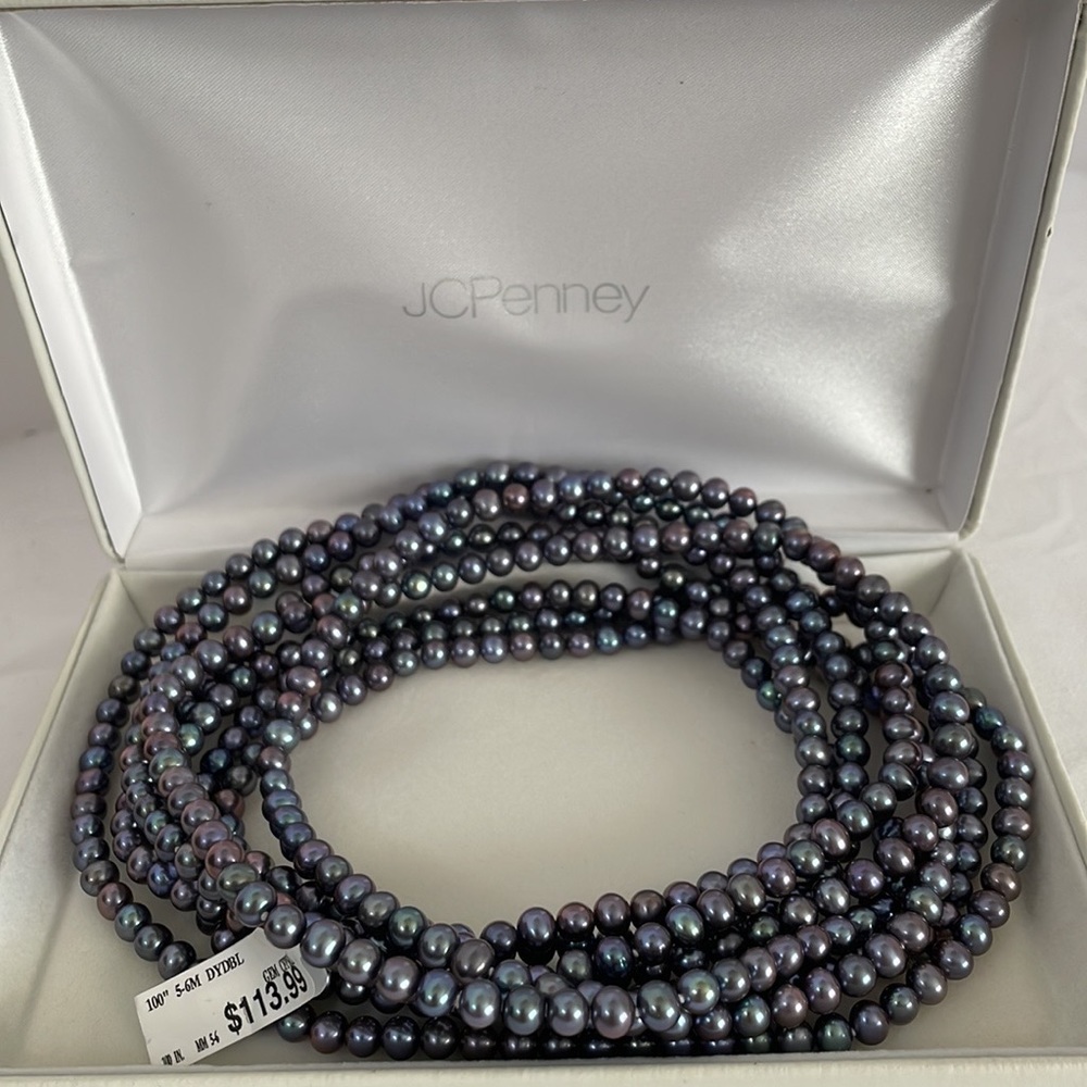 NWT 100” 5-6M Single Strand of Gem Pearls